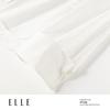 ELLE Women's French Style Pure Cotton Drawstring White Shirt
