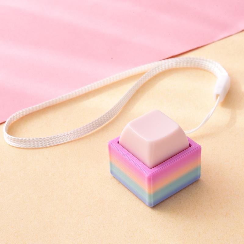Portable Pocket Stress Relieving Toy with Button Lanyard Anxiety Alleviation for Daily Commute Travel Gifts