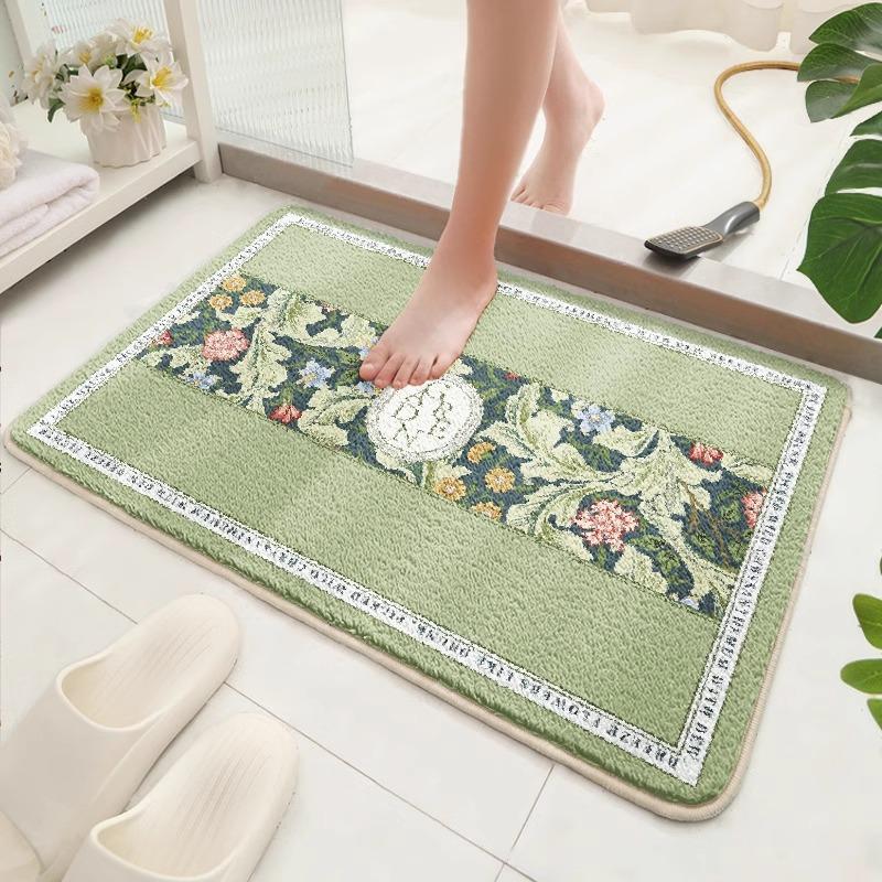 Bathroom Floor Mat Absorbent Toilet Door Foot Mat Household Thickened Non-slip Toilet Toilet Imitation Cashmere Carpet
