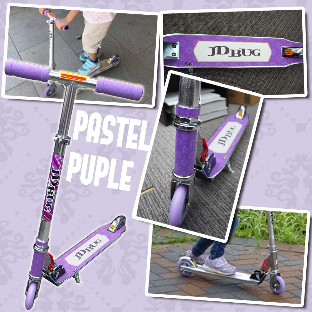 JDBUG Kickboard Original Kick Skater Foot Year Height Japanese Instruction Manual Kids Present Birthday Pastel Children's (MS-101A Design)