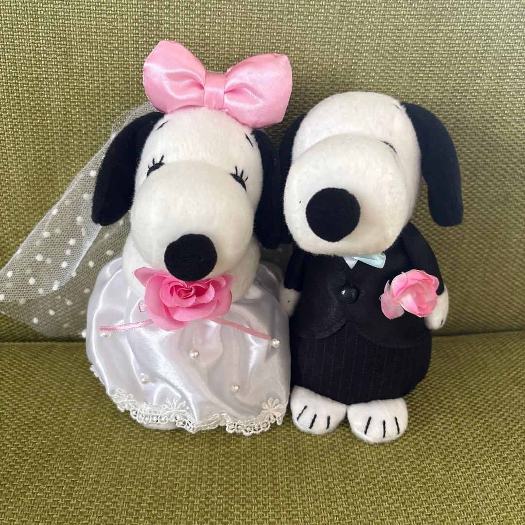 Snoopy wedding doll stuffed toy pair set