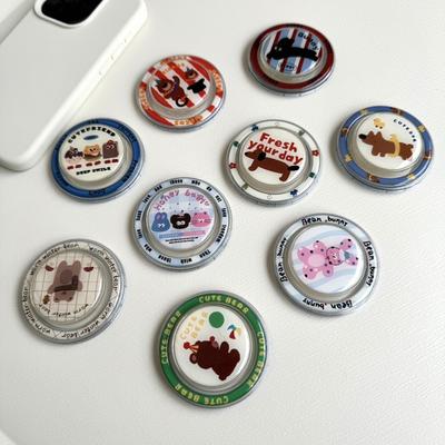 Κορεάτικο Χαριτωμένο Κινούμενο Σχέδιο Για Magsafe Μαγνητικό Griptok Τηλεφώνου Grip Tok Σταντ Για iPhone 16 Αναδιπλούμενη Θήκη Ασύρματης Φόρτισης Δακτύλιος