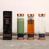 Tea Infuser Bottle Glass Onyx Crystal Rose Gold