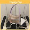 Fashionable 2024 New Summer Woven Women's Bag Pearl Hand-held Single Shoulder Crossbody Small Square Bag Striped Mini Bag Women Pink