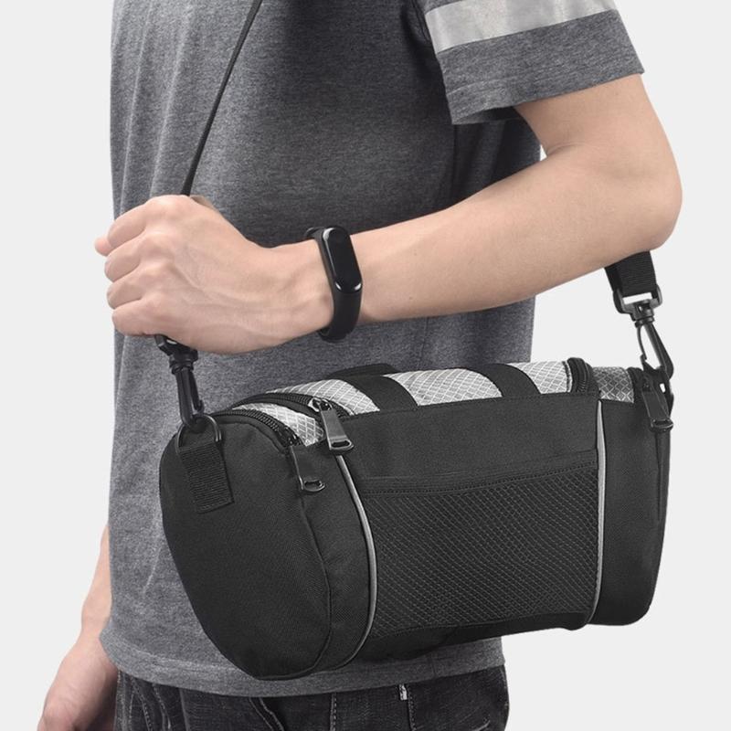 Bike Handlebar Bag Bike Bag Front Tube Frame Storage Bags 5L Bike Handlebar Pannier Waterproof Shoulder Bag Front Pack