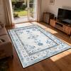 Persian Blue White Carpet Ethnic Style Living Room Decoration Sofa Rug Short Velvet Easy Clean Bedroom Parlor Floor Mat Non-slip