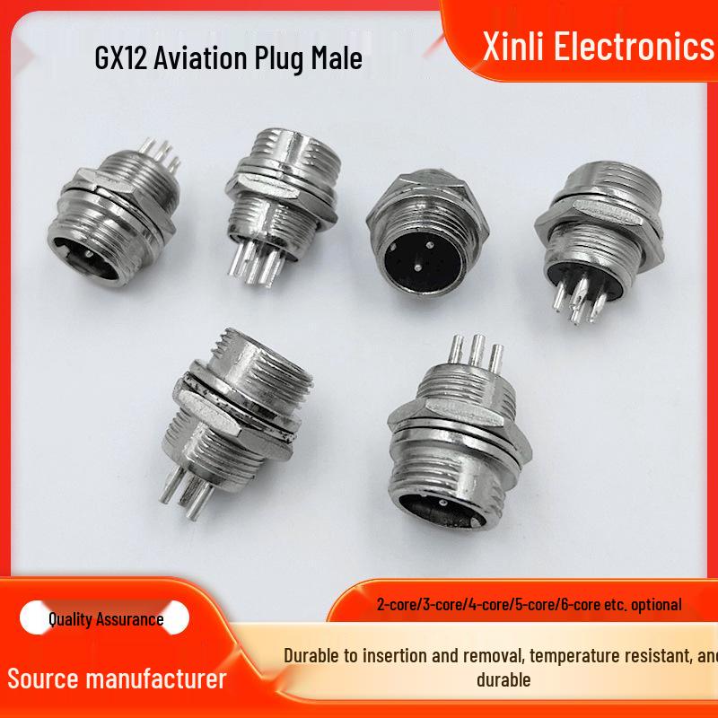 GX12 Aviation Plug 2-10 Pin Male-Female Waterproof Circular Connector