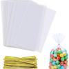 Clear Thickened Glassine Candy & Toast Gift Bags for Parties