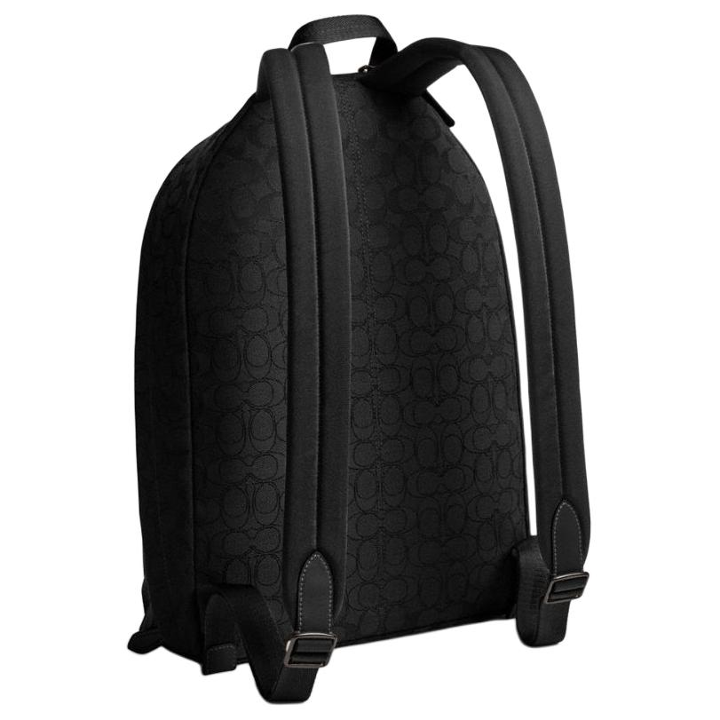 Coach Hall 29 Logo Print Zipper Closure Fabric Backpack Large Men backpack Black CAH18-BLK