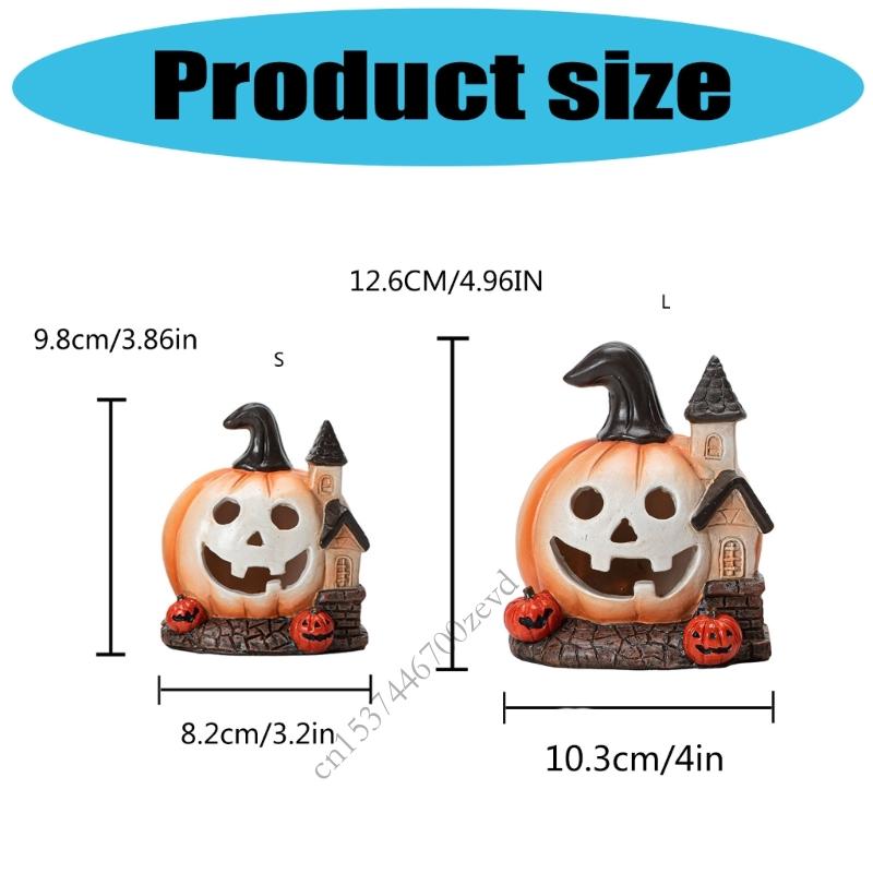 Halloween Pumpkin Figurines Fairys Halloween Garden Accessories Centerpiece P9YB