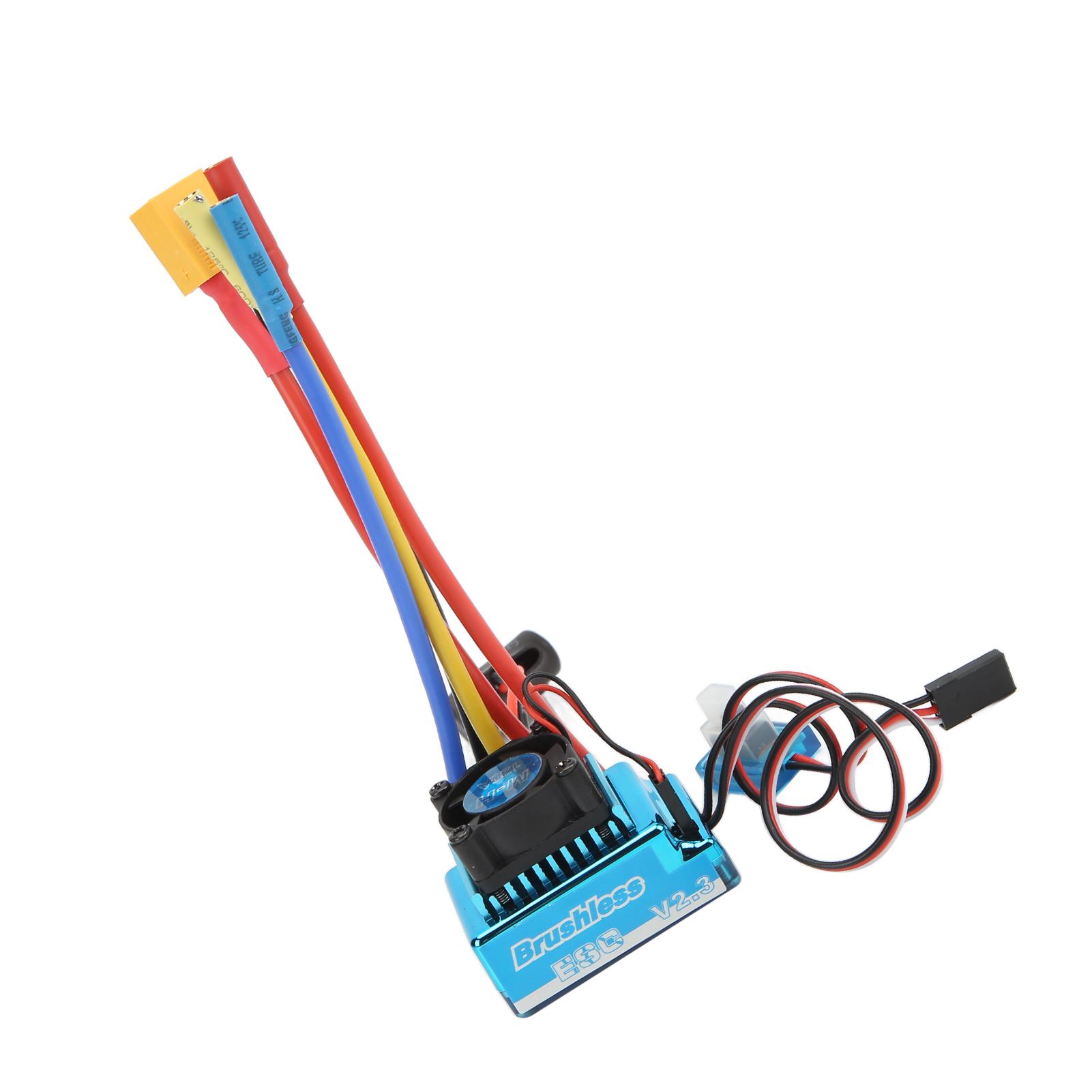 

120A RC Brushless ESC Programmable Waterproof Dustproof 9th Level Acceleration XT60 Plug ESC for 1/10 1/8 RC Car