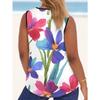 Interesting Prints Women's Sleeveless Vest Creative Colorful Leisure Loose Fashionable Versatile Summer Vest