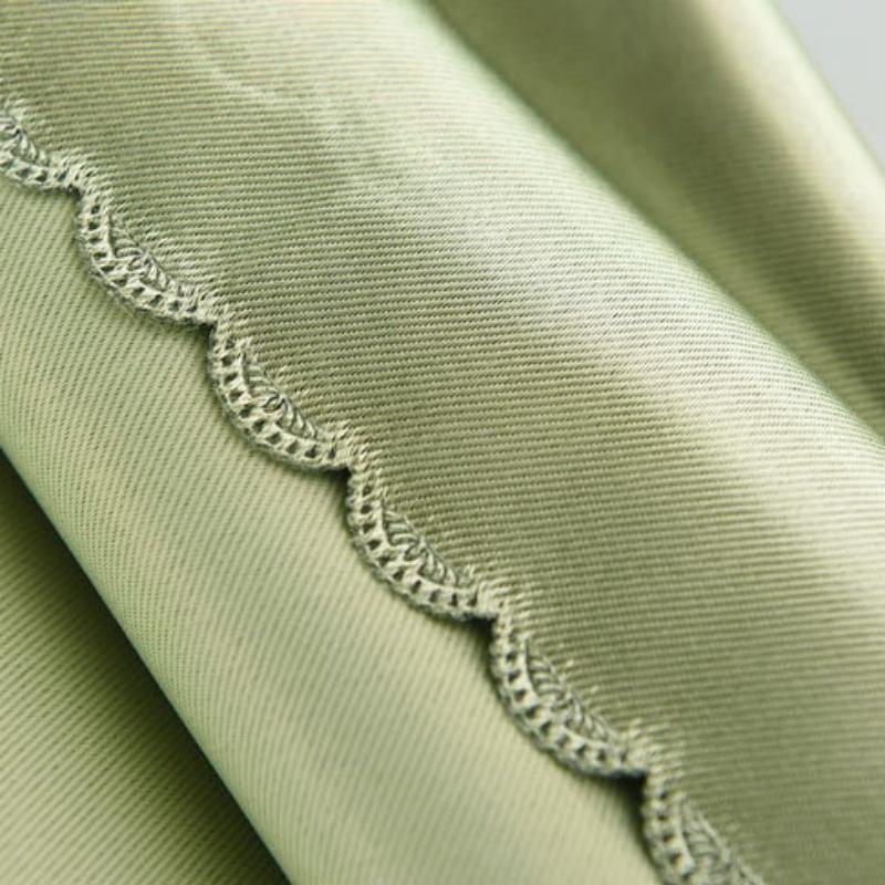 Modern Darkening Blackout Curtains Room High Density Weave Solid Color Simple Design For Bedroom Living Room