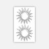 Small Fresh Line Sun Tattoo Sticker Waterproof And Long-Lasting Non-Reflective Resort Style Arm Tattoo Sticker