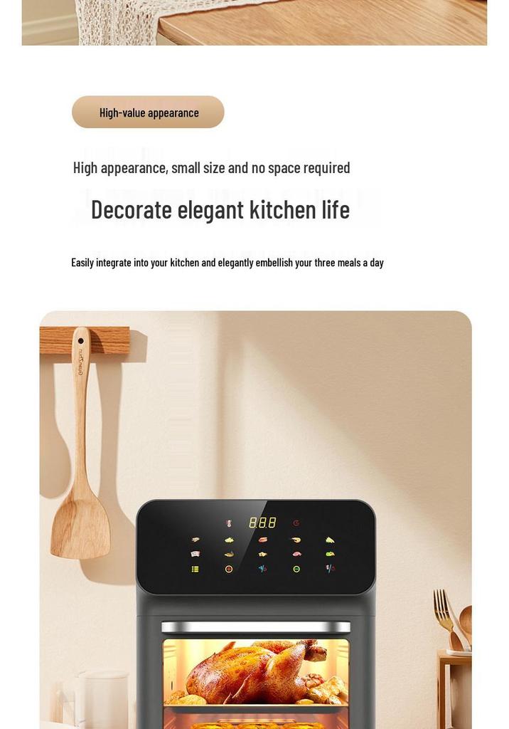 Multi-functional Smart Air Fryer and Large Capacity Electric Oven - European, American, British Standards Compatible