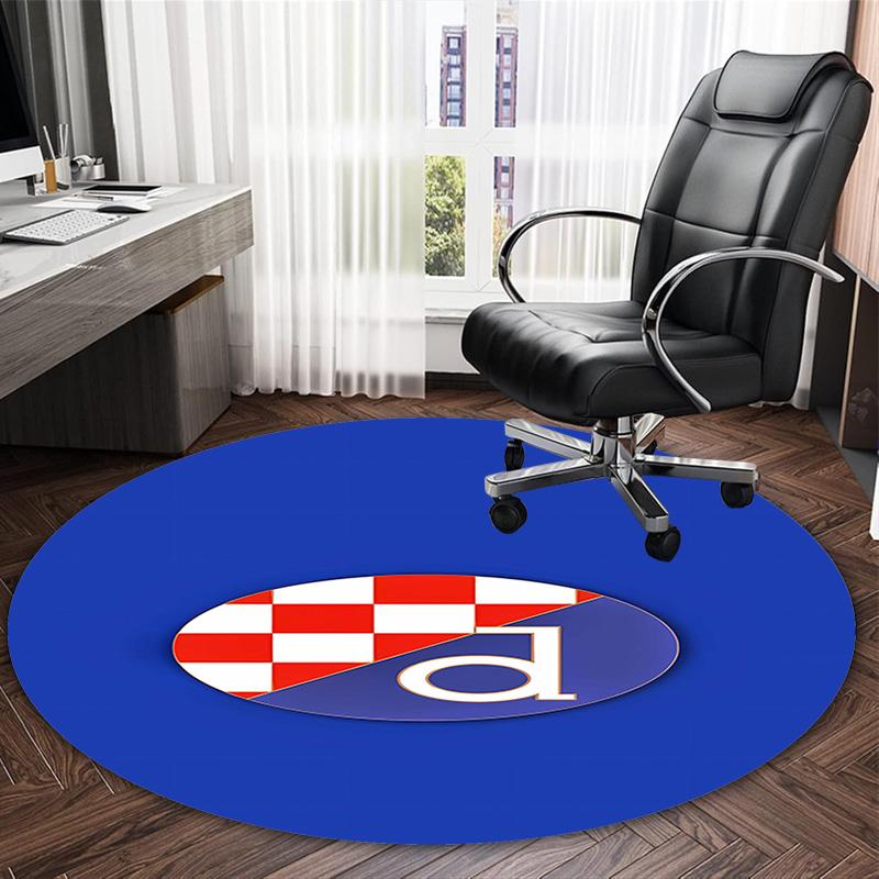 1 pezzo Squadra di Calcio (55) Tappeto Rotondo Stampato Tappeto Rotondo per Sedia Adatto per Camera da Letto Soggiorno Tappeto Decorativo per la Casa