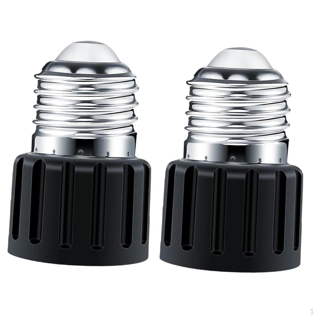 2 Pack E26 Socket Adapter for Light Bulbs, Easy Installation, Heat Resistant Lamp Holder