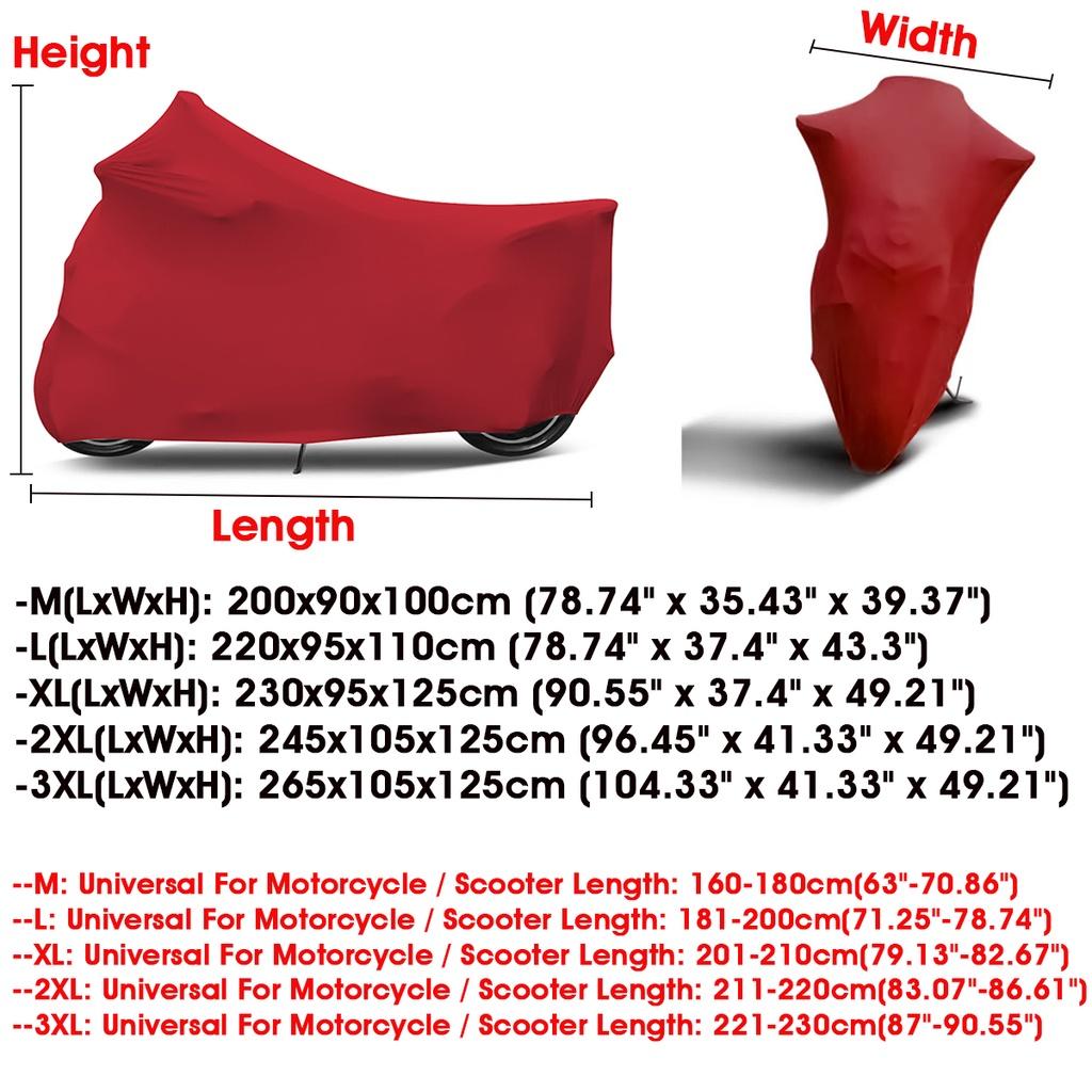 Universal Motorcycle Cover Sunshade Anti-UV Protector Elastic Fabric Motorbike Scooter Cover Dust-proof Covers