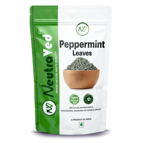 NeutraVed Peppermint Leaves 70g | Loose Mint for Mint Tea | Organic Tea In Zipper Pack - 70 Gram