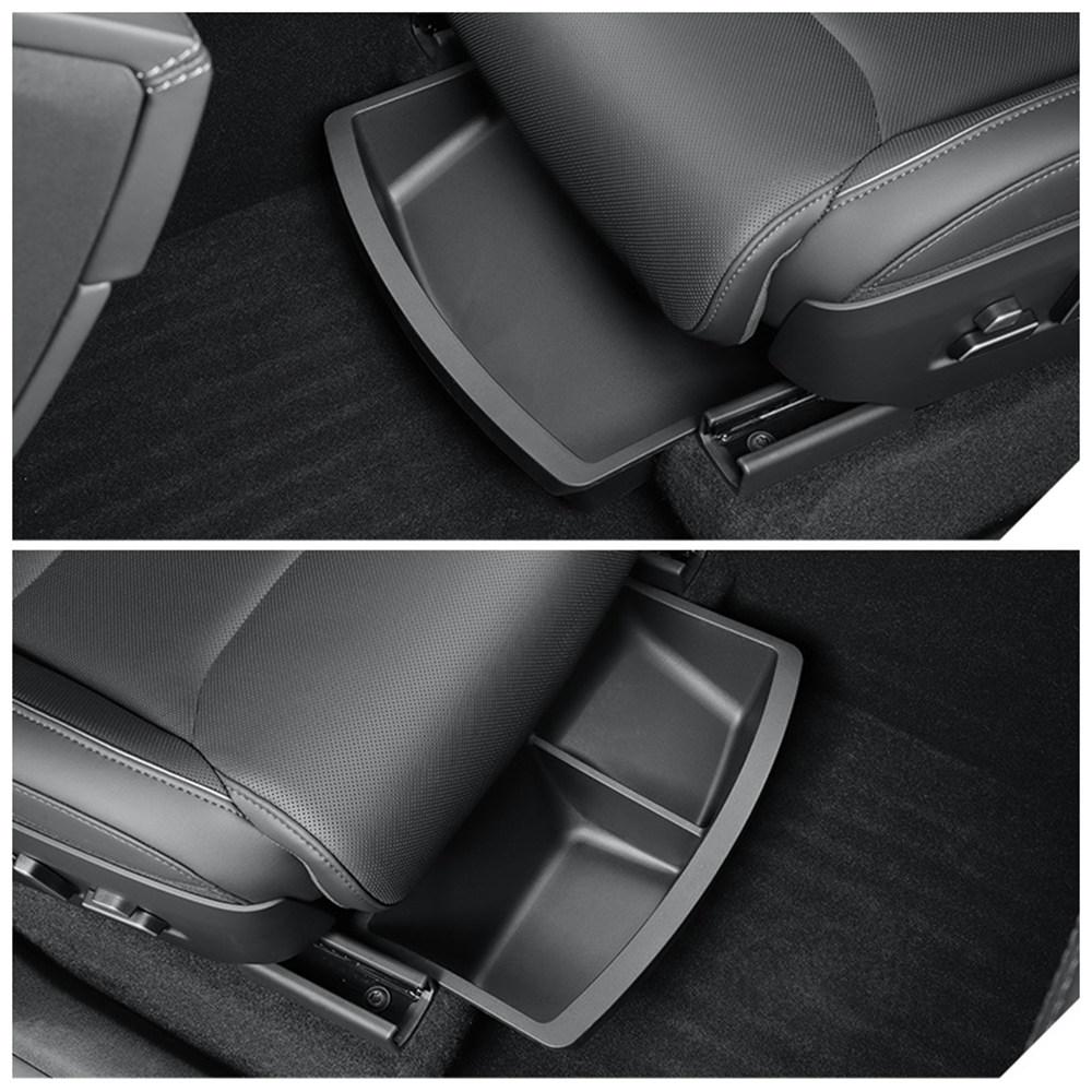 For Tesla Model Y L 6 Seater 2026 Front Seat Under Storage Box Suitable Driver Co-pilot Underseat Organizer Case Tray Bin Set