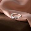 Pearl Bow Ring Literary Girl Simple Gift Double-Layer Small Broken Diamond Zircon Gold-Plated Ring Opening
