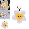 Cute Sunflower Plush Keychain Doll For Decorating And Hanging, White Color, 14cm/5.12in Height