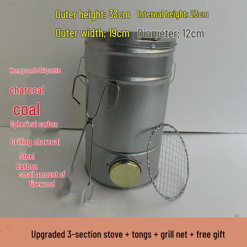 Compact Honeycomb Charcoal Stove for Household Heating and Boiling Water - Ideal for New Homes