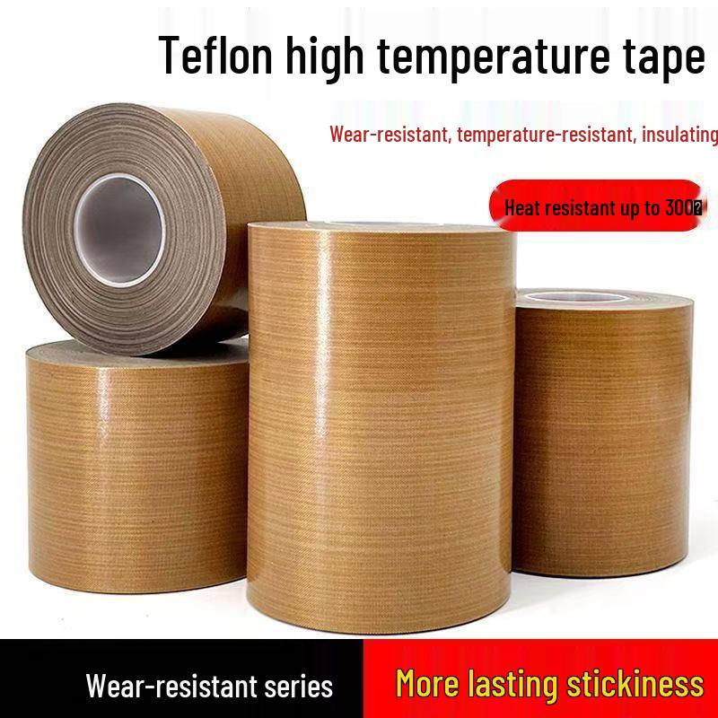 Brown PTFE Teflon High-Temperature Adhesive Heat-Resistant Insulating Cloth Tape 0.18mm thick; 5mm wide * 10m long