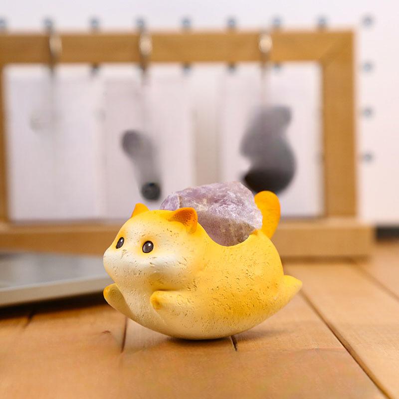 Kristallornamente für Zuhause Wohnzimmer Tischdekoration Harzhandwerk Cartoon und Niedliche Harzornamente