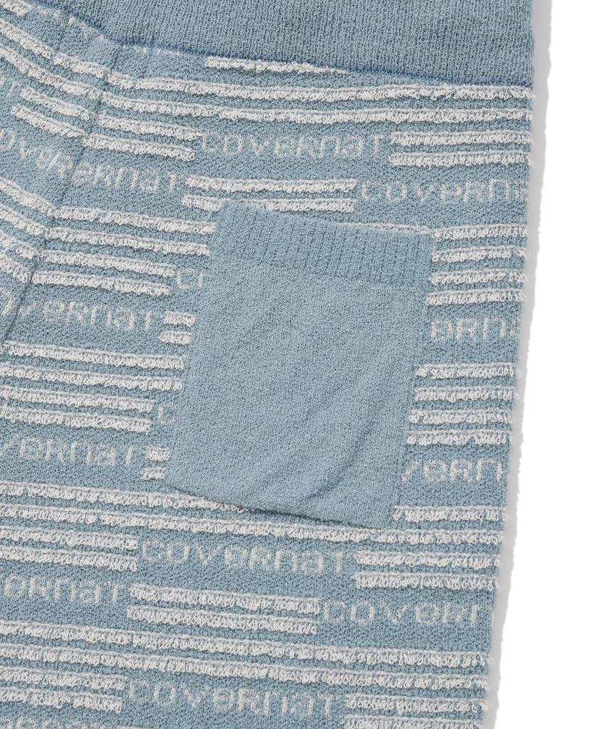 COVERNAT WOMAN Boucle Knit Shorts Blue