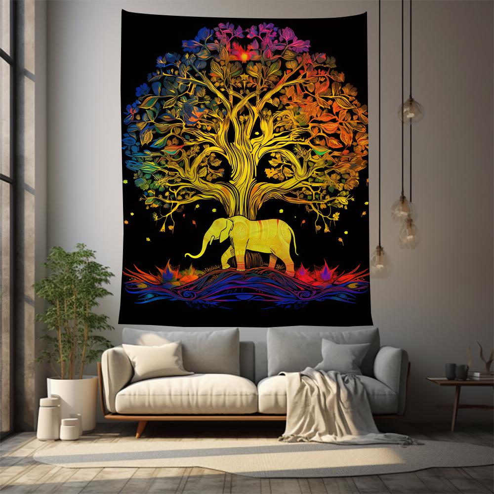 Elephant series room wall tapestries animal tapestries planet tapestry background fabric bedside wall tapestry carpet