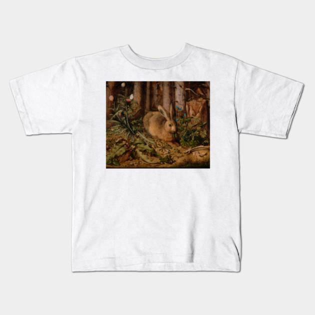 Boys Girls Soft Cotton Graphic Tees A Hare In The Forest By Hans Hofmann Breathable Daily School Wear Kids T-Shirts