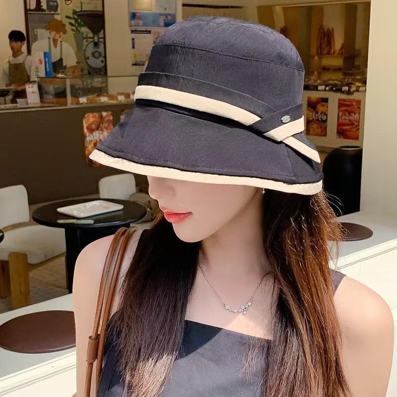 Spring Summer Wide Brim Bucket Caps Quick Drying Fisherman Hat Lightweight Women Sun Hat Outdoor Sunscreen Breathable Hat