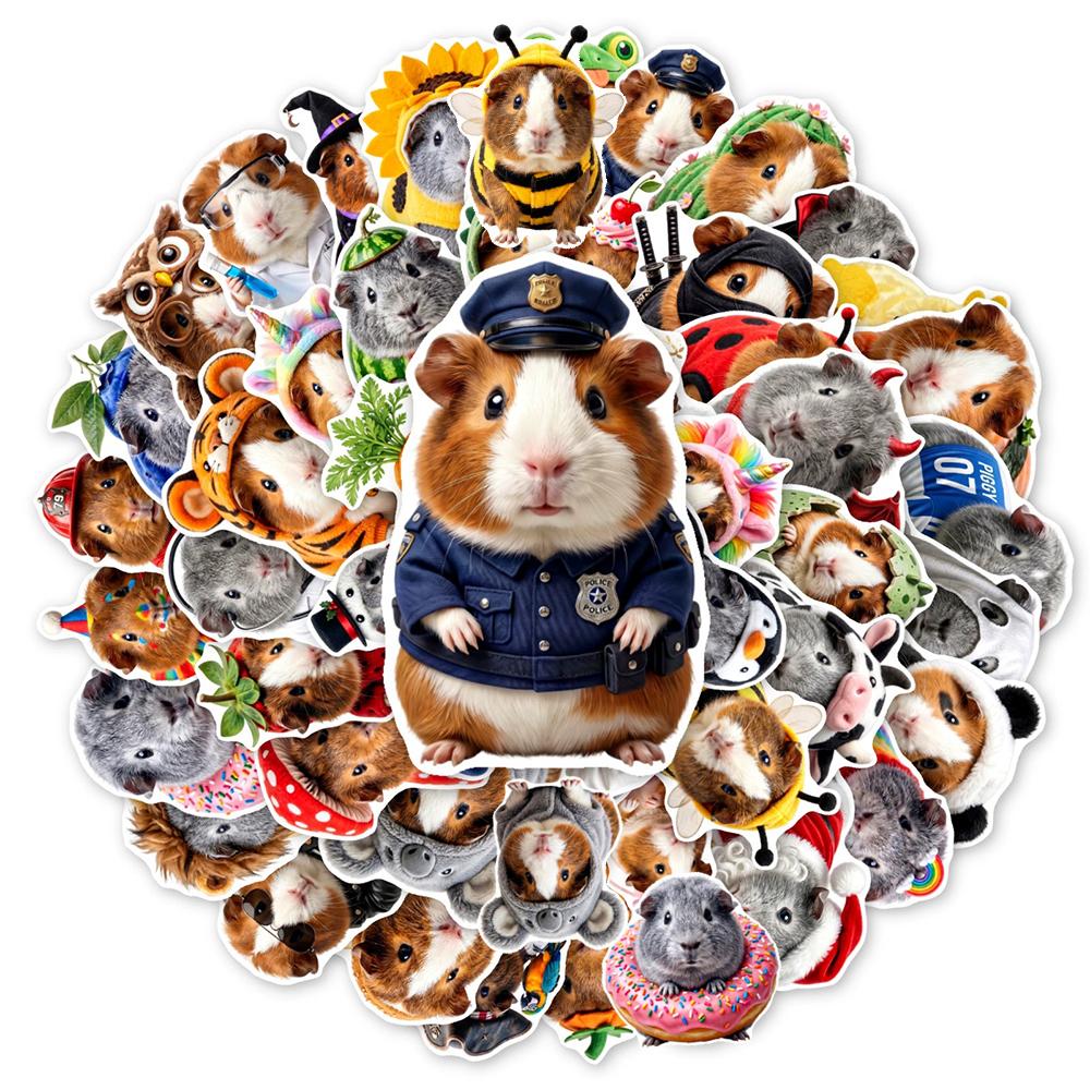 10/30/50pcs Kawaii Cartoon Guinea Pig Stickers Funny Waterproof Graffiti Sticker DIY Luggage Helmet Phone Cute Decoration Decals