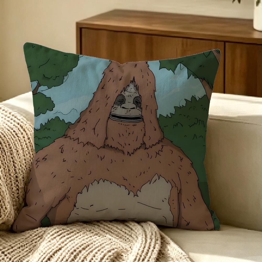 Sassy The Sasquatch Cushion Cover Pillow Cover Nordic Minimalist Throw Doublesided Print Cushion Case For Sofa Bedroom Decor