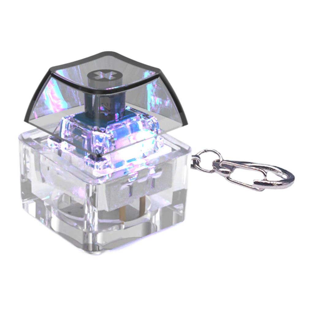 1-Key Mechanical Keycap Tester Keychain With LED Lighting For Stress Reduction And Relaxation For Home Or Office