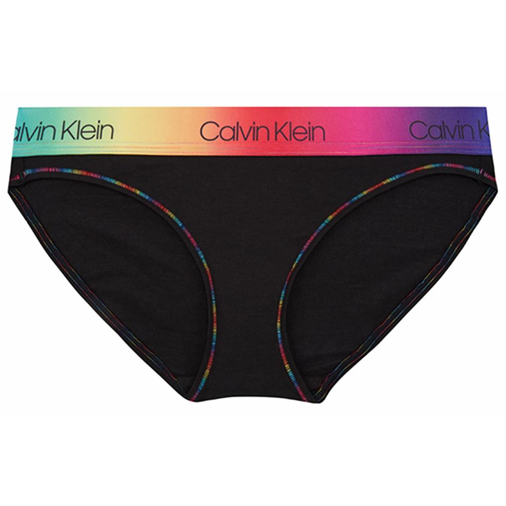 Calvin Klein Rainbow Series Semi-Coverage Triangle Underwear Women Underwear Black QF6539AD-UB1