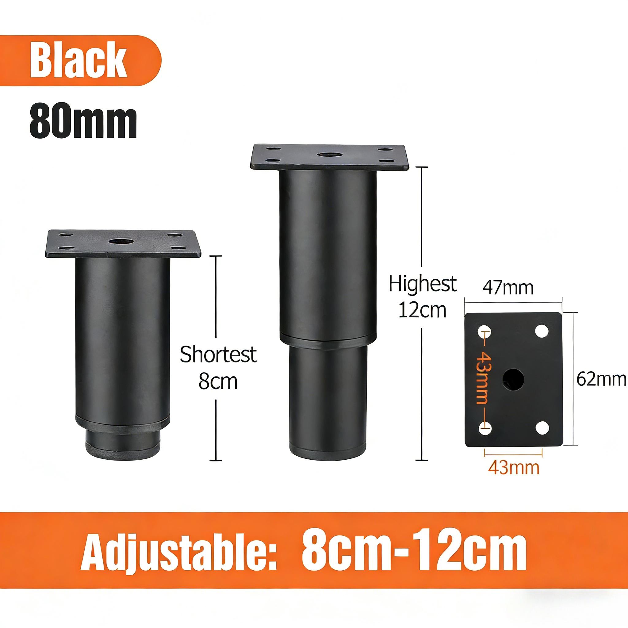 

4 шт. Регулируемая ножка для мебели Холоднокатаная сталь Черный Белый Ножки стола Замена Мебельная фурнитура Металлическая ножка для шкафа Дивана