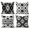 Home Decor Black And White Geometric Pattern Throw Pillow Pattern Cushion Cover Suitable For Sofa Bedroom Car Pillow Cover