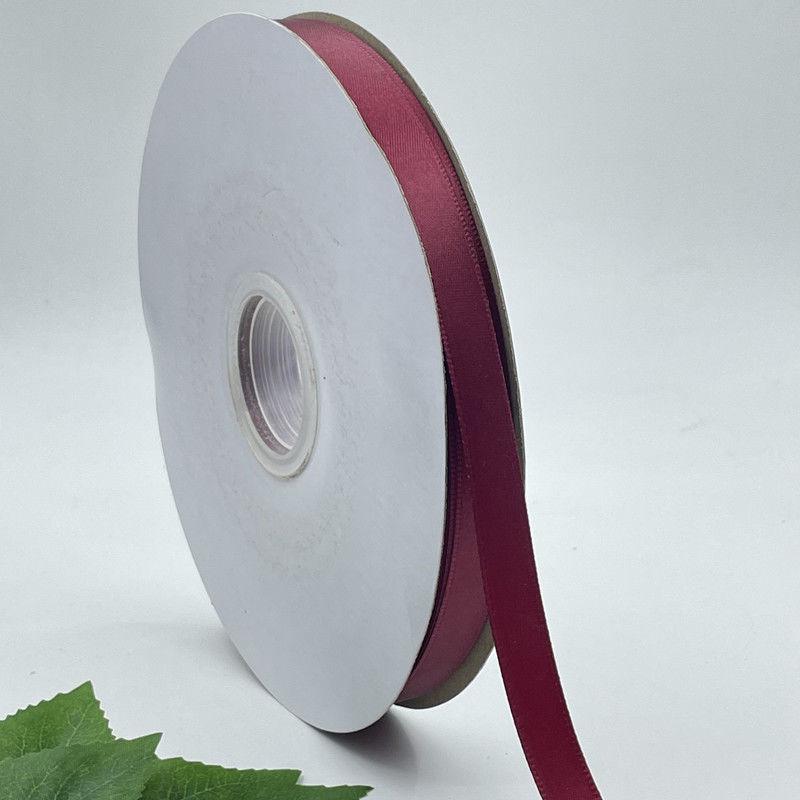0.6-5cm Wine Red Polyester Ribbon for Gift Box Packaging, Floral Decoration, and Baking.