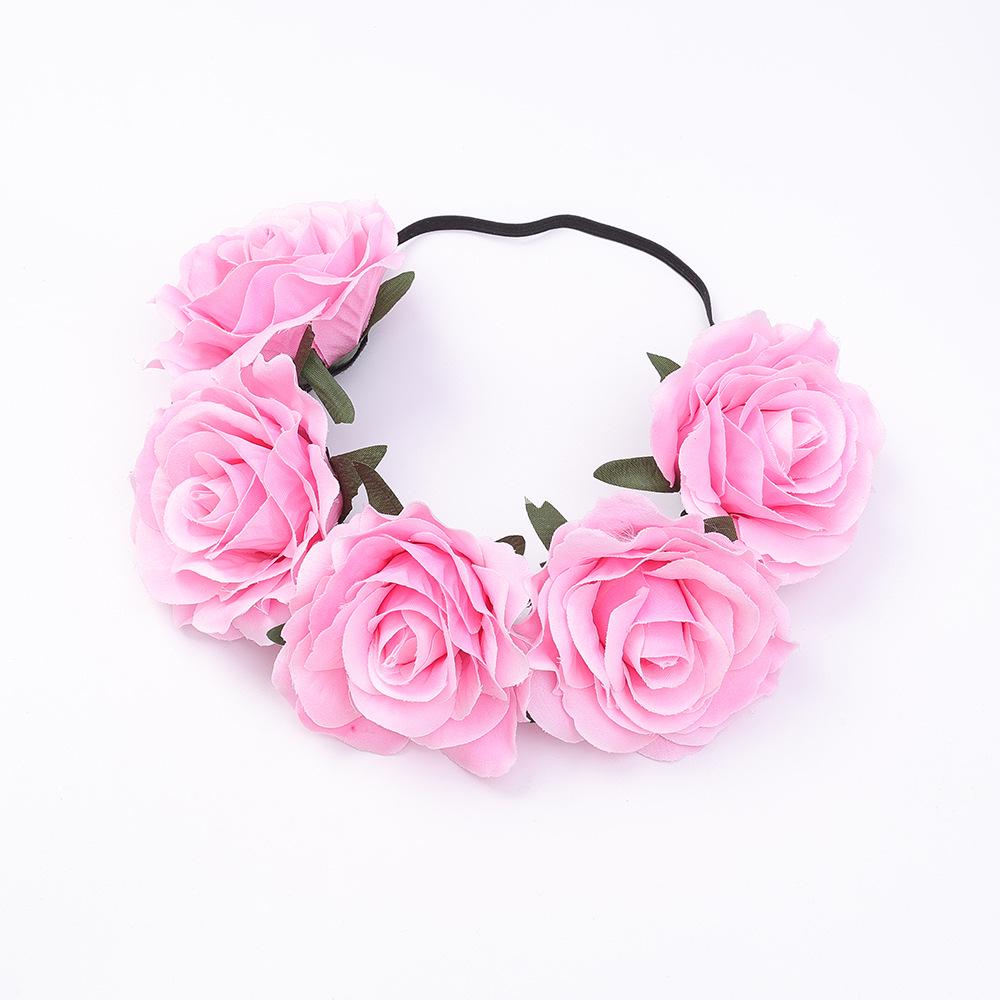 Bohemian Rose Wreath Headband for Halloween Party