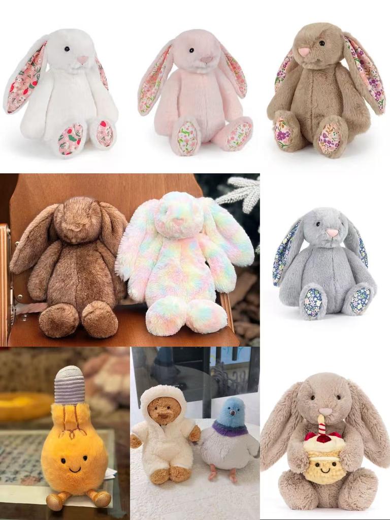 J C Plush New Bartholomew Bear Series Plush Toys Eggplant Bear Love Bear Cute Plush Toy Baby Comfort Child Birthday Gift