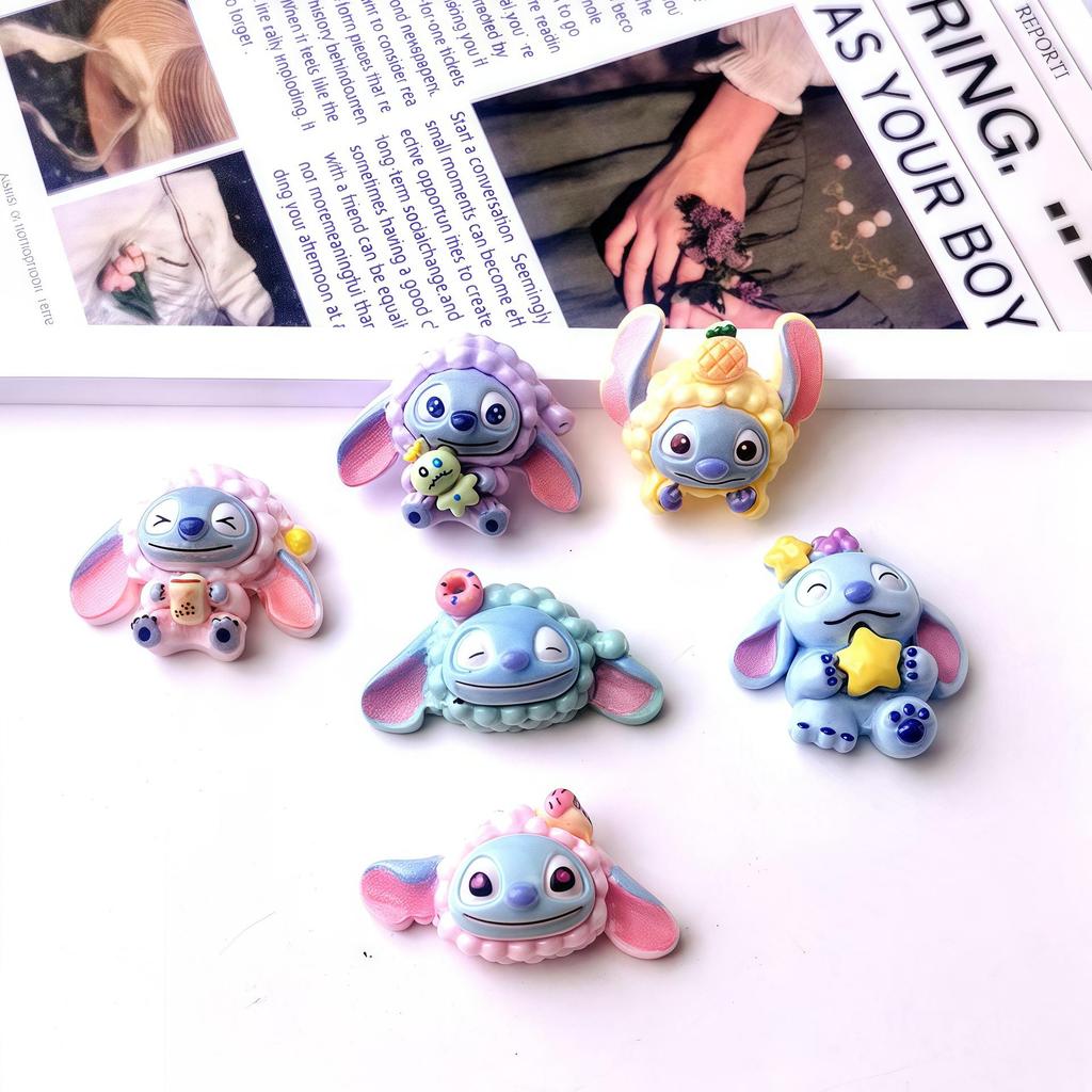 Anime Cartoon Headgear Resin Accessories: Handmade DIY Cream Glue Decorations for Hair Ties and Phone Cases.