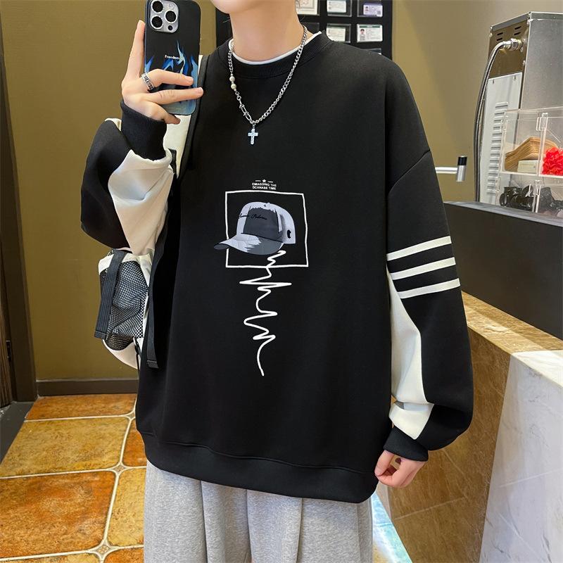 Spring and Autumn Teen Crew Neck Sweater Older Children's Men's Loose Top