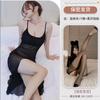 Sex underwear split ends sexy nightgown perspective pure desire wind suspender pajamas thin buttocks women's long large size free