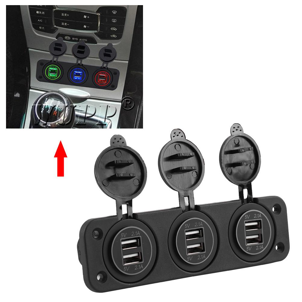 12V Cigarette Lighter Power Socket Adapter 4.2A Dual USB Charger for Car RV Yacht Bus