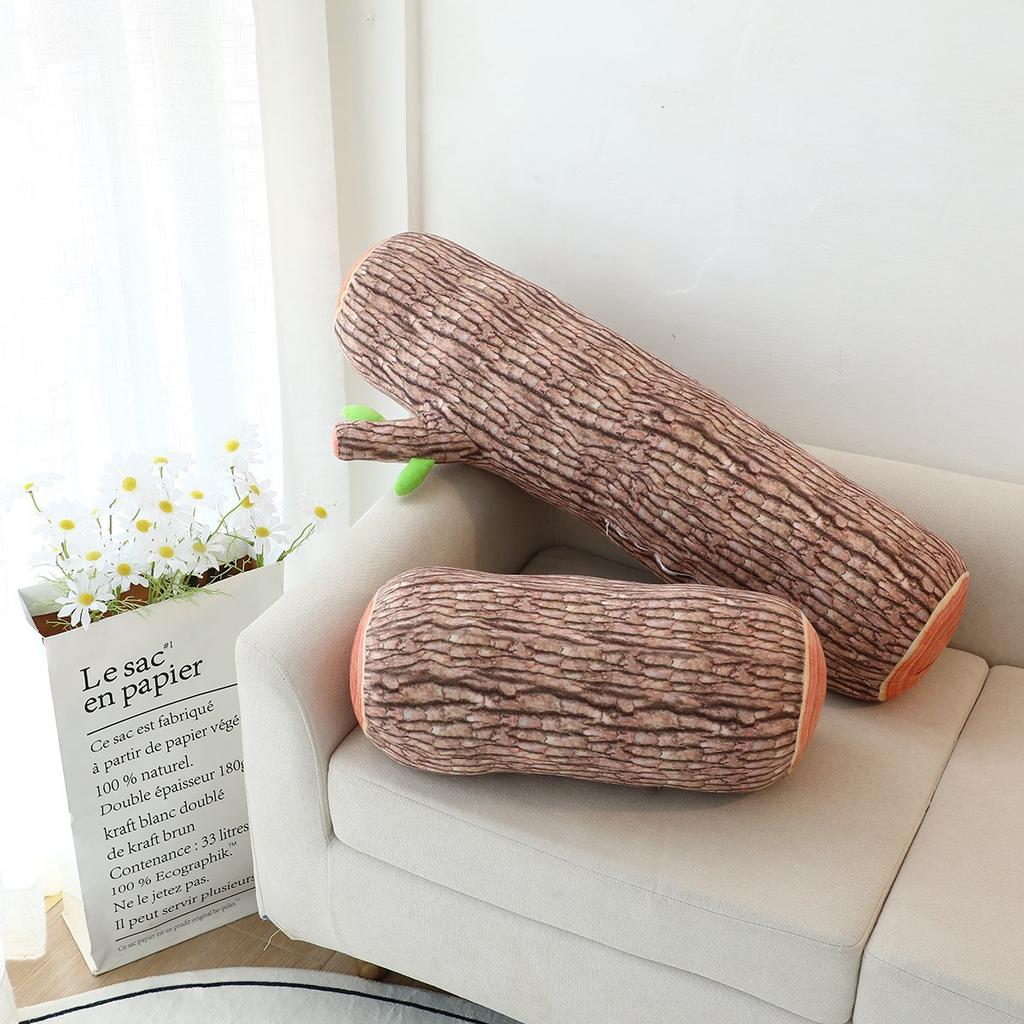 Creative Simulation Stump Throw Pillow Plush Toy Big Tree Doll Home Sofa Pillow Cushion Boy Rag Doll