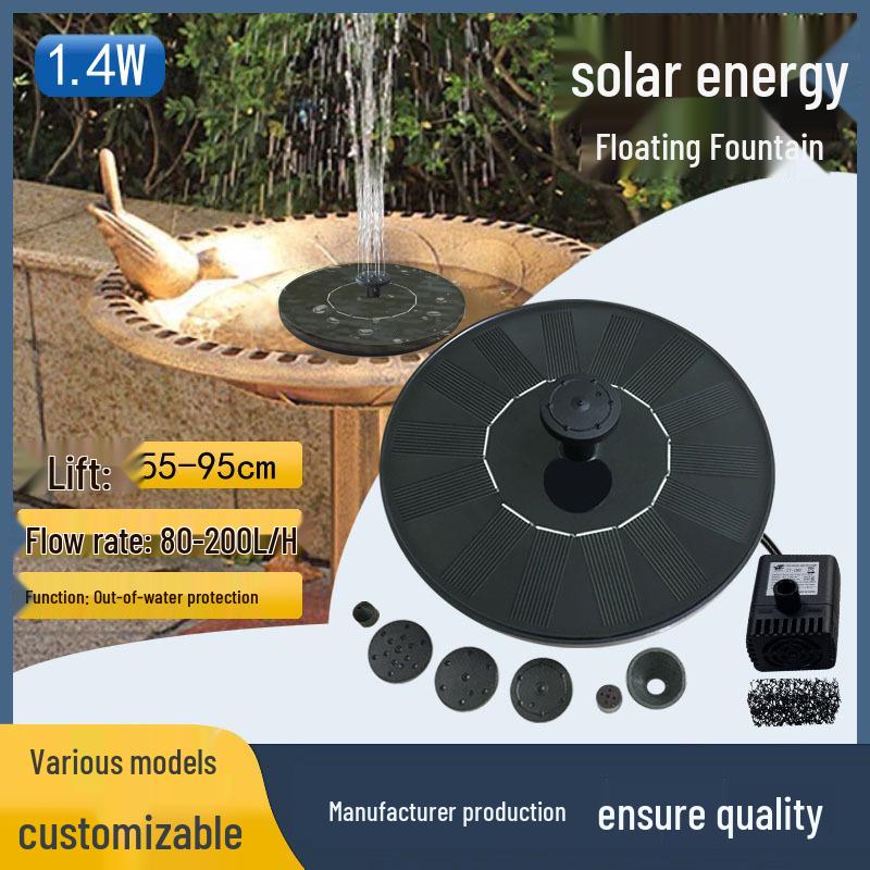 Zonnepaneel Drijvende Fontein met Watertekort Bescherming - Verkrijgbaar in 13CM, 16CM en 18CM Maten