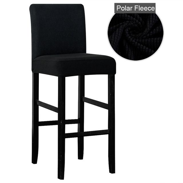 1/2/4/6 Pieces Velvet Fabric Bar Chair Cover Big Elastic High Stool Chair Protector Seat Case for Dining Room