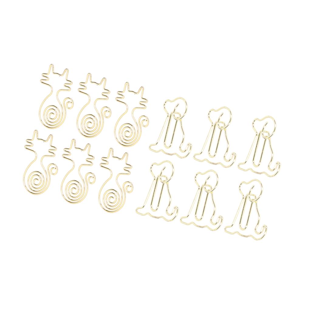 100Pcs Gold Paper Clips Metal Rustproof Plating Process Gold Fadeless Widely Used Cute Paper Clips f